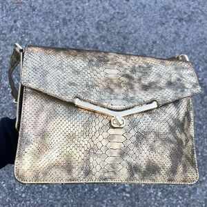 Botiker Valentina Envelope Crossbody Purse Metallic Brushed Python Embossed Bag